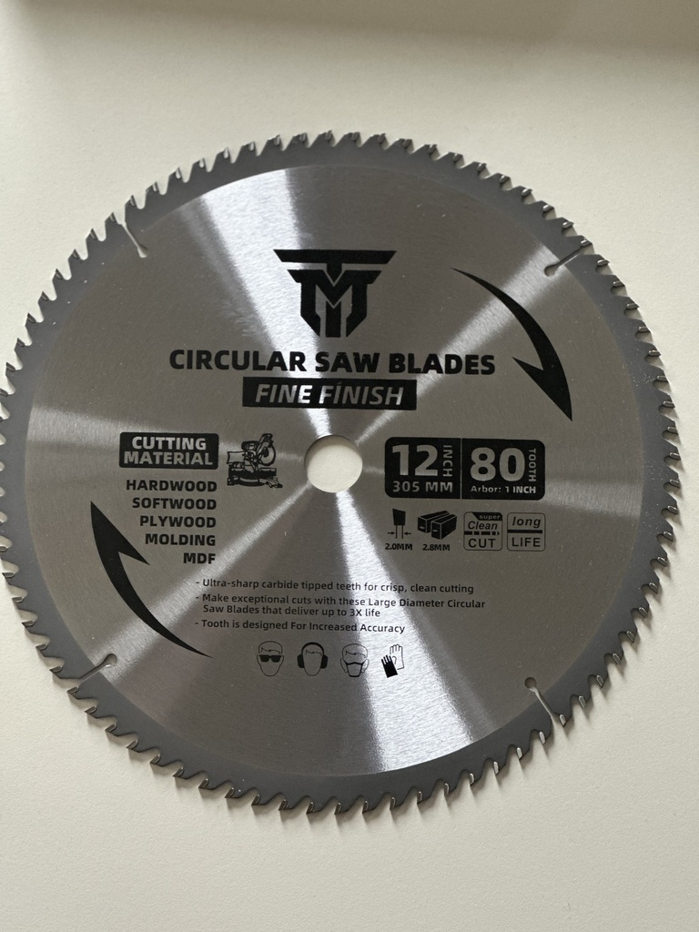Trademark 12" 80 Tooth Miter Saw Blade