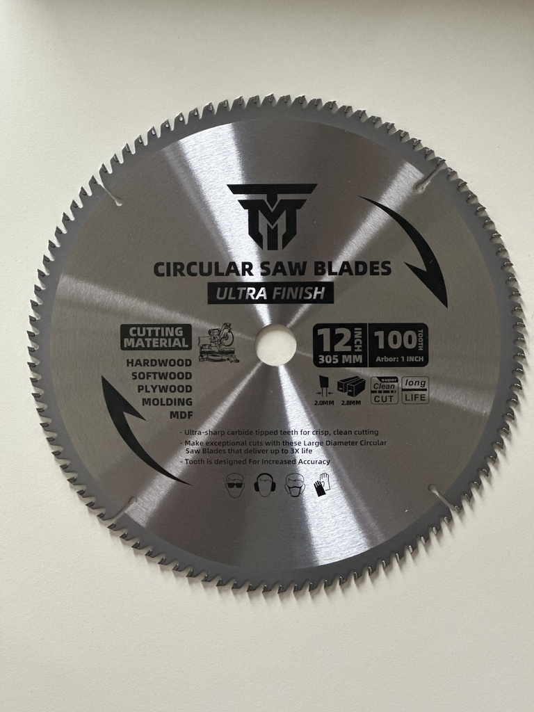 Trademark 12" 100 Tooth Miter Saw Blade