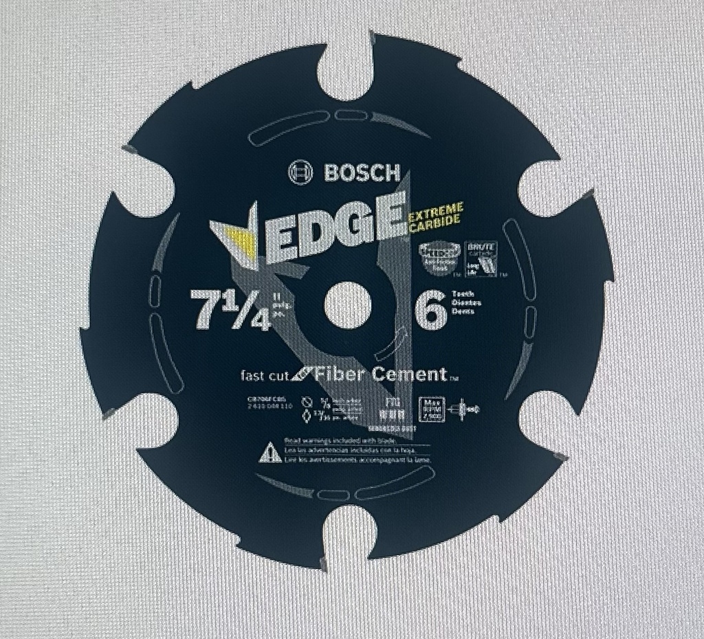 Bosch 7-1/4" 6T Fiber Cement Circular Saw Blade