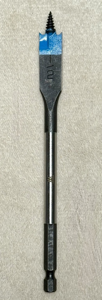 Trademark 1/2 x 6" Spade Bit with Drill Bit tip