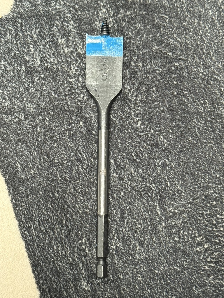 Trademark 7/8 x 6" Spade Bit with Drill Bit tip