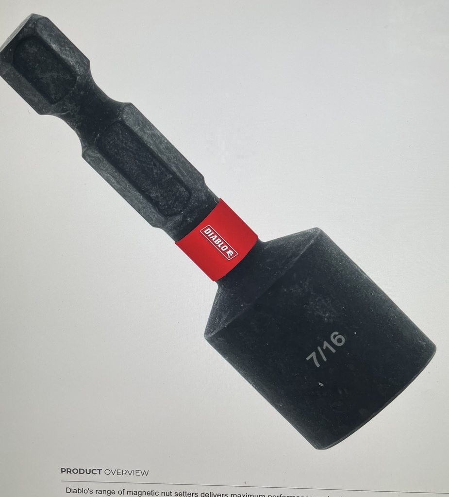 Diablo 7/16"x 1-7/8" Magnetic Nut Setter[4-4]