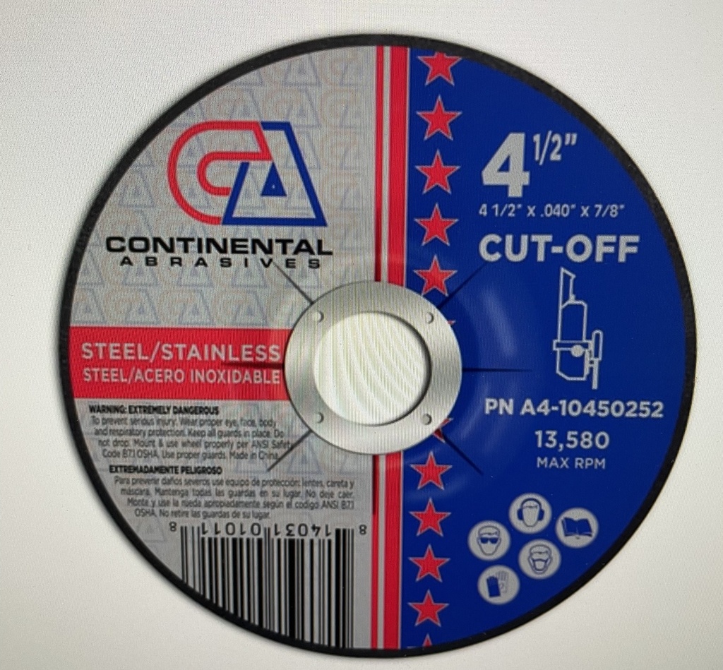 Continental 4 1/2" TYPE 1 CUT