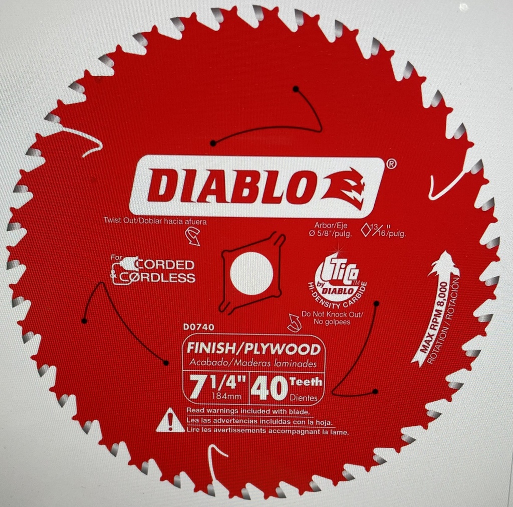 Diablo 7-1/4 40T Circ. Saw Blade