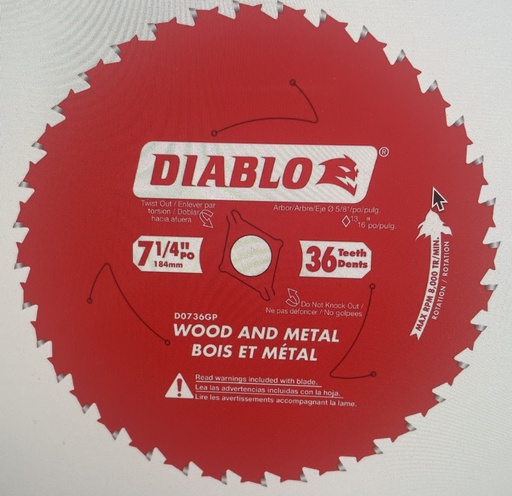 [D0736GPX] Diablo 7-1/4" 36 Tooth Framing