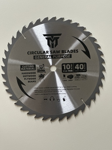 [TM1040] Trademark 10" 40 Tooth Table Saw Blade