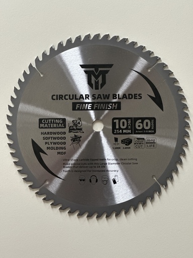 [TM1060] Trademark 10" 60 Tooth Table Saw Blade