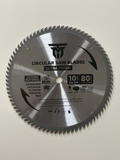 [TM1080] Trademark 10" 80 Tooth Table Saw Blade