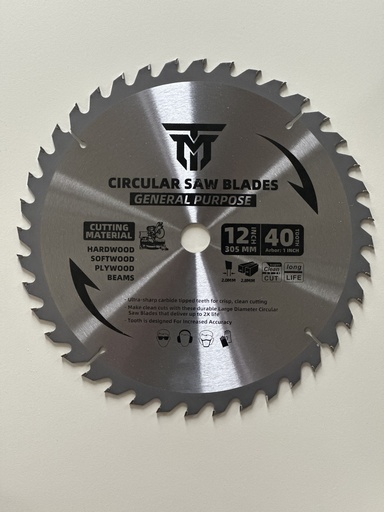 [TM1240] Trademark 12" 40 Tooth Miter Saw Blade