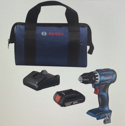 [GSR18V-400B22] Bosch Cordless Drill Driver Kit 2 2ah Batteries & Charger