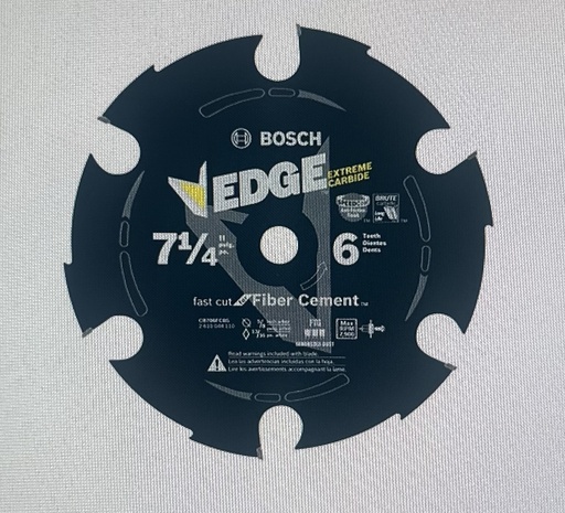 [CB706FC] Bosch 7-1/4" 6T Fiber Cement Circular Saw Blade