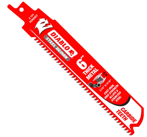 [DS0608CF] Diablo 6" 8TPI Thick Metal Carbide 