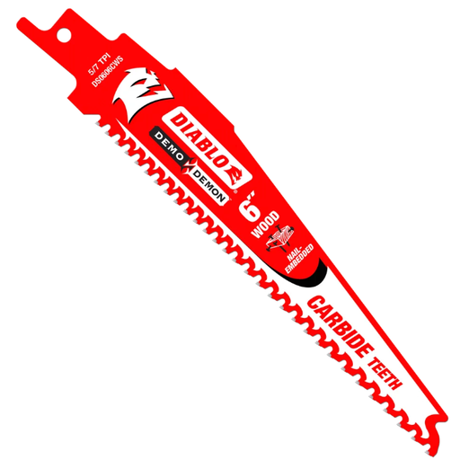 [DS0606CWS] Diablo Carbide 6" Wood Demo Sawzall Blade 