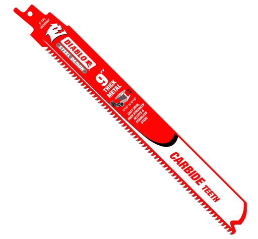 [DS0908CF] Diablo Carbide 9" Metal 8TPI Sawzall Blade