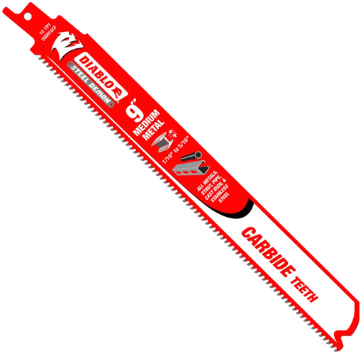 [DS0910CF] Diablo Carbide 9" Metal Demo 10TPI Sawzall Blade 