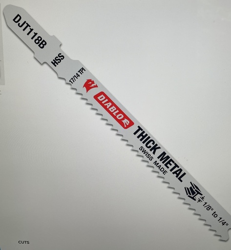 [DJT118B] Diablo 3-5/8" 17/14 TPI Jigsaw Thick Metal