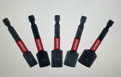 [DNTSL-S5] Diablo 2-9/16" Mag. Nut Setter Assorted Pack (5-Piece)