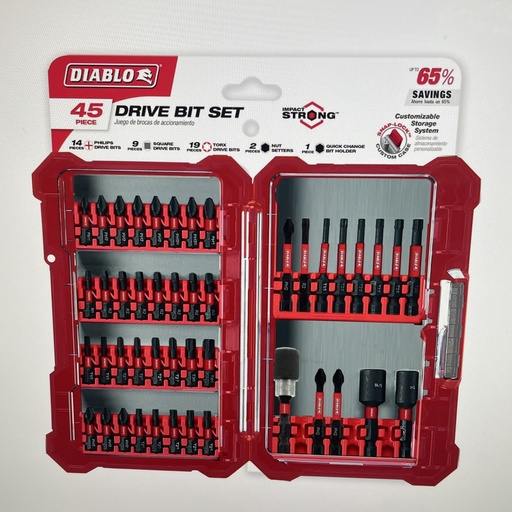 [DSC-S45] Diablo 45 pc Screwdriving Set