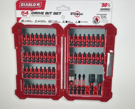 [DSC-S54] Diablo 54 pc Screwdriving Set