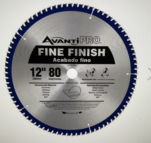 [P1280X (DISCONTINUED)] Avanti 12" 80T