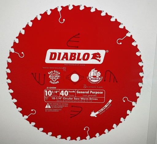 [D1040X (DISCONTINUED)] Diablo 10" 40 Tooth