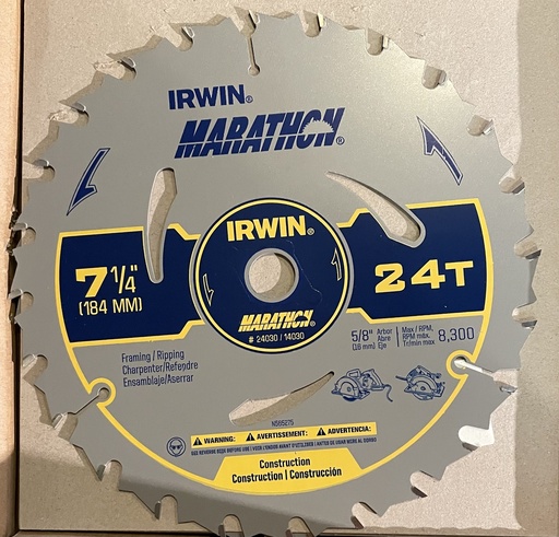 [24030] IRWIN MARATHON 7 1/4" 24T