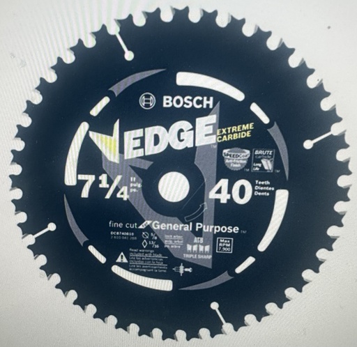 [DCB740 (OUT OF STOCK)] Bosch 7-1/4" 40 Tooth Circular Saw Blade